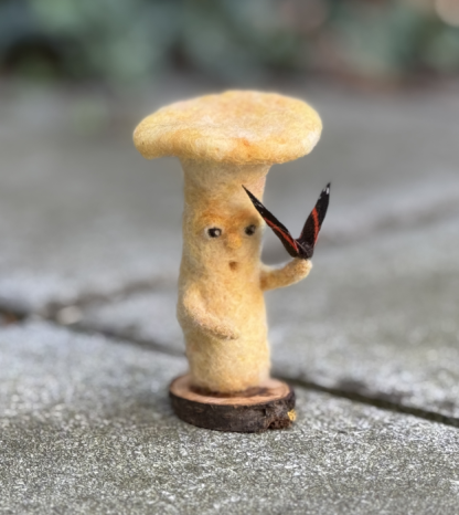 Pilz mit Schmetterling - kurze Rast