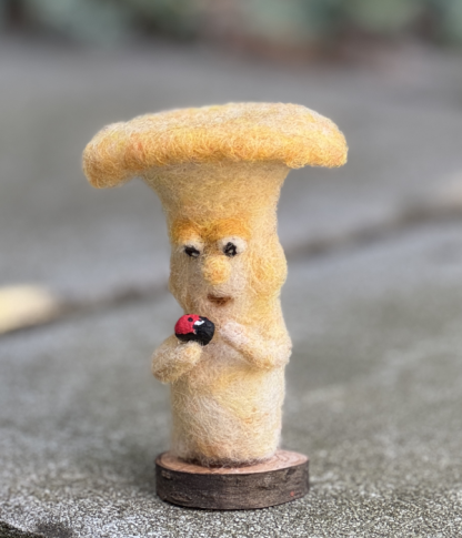 Pilz mit Marienkäfer - streicheln