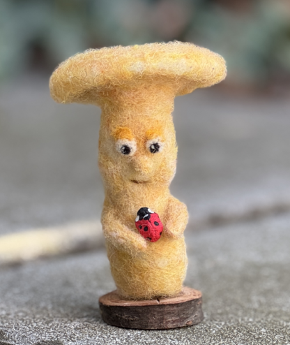 Pilz mit Marienkäfer - umarmen